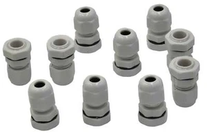 Paquete de 10 glándulas de cable de nailon blanco IP68 PG7 gama de cables de 3-6,5 mm - Imagen 1 de 3