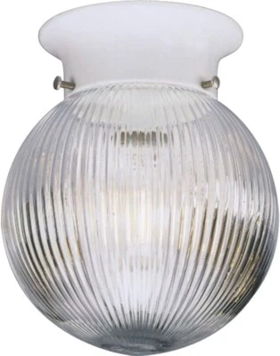 Progress Lighting Light Fixture P3599-30 6"W Flush Mount Globe Ceiling - White - Image 1 of 2