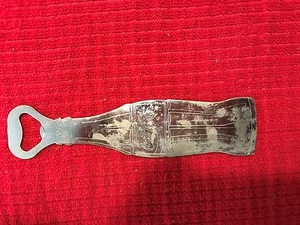 Coca Cola Bottle Opener 7 1/2" Silver Bottle Zink Opener Diner CollectionLot0050 - Picture 1 of 12