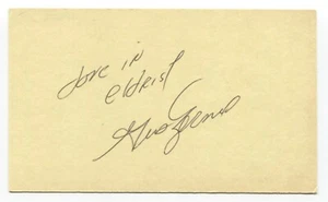 Gus Zernial Signed 3x5 Index Card Baseball Autographed Signature - Picture 1 of 2