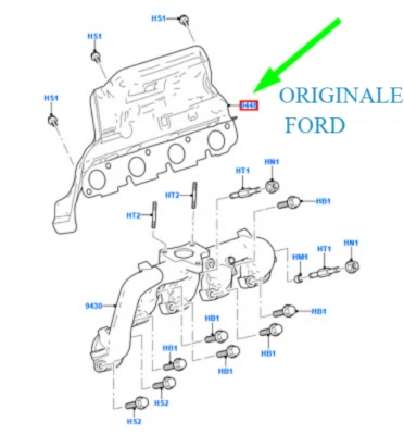 Junta colector escape original Ford Transit MK6 2006-14 ORIGINAL OEM Foto 1 de 4