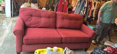 La-Z-Boy Sofa, Rust/Burnt Red Color, Barely Used - Image 1 of 3