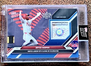 2024 MLB TOPPS NOW #277C Bryce Harper GU Base Relic BLUE #39/49 Phillies 🤩 - Picture 1 of 3