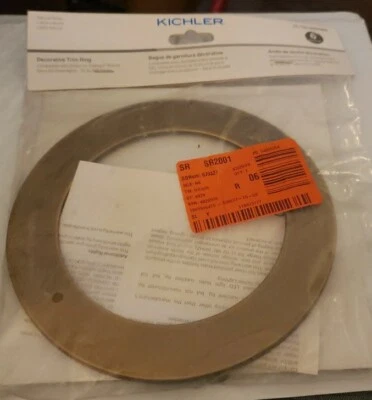 "Anillo decorativo delgado directo al techo Kichler 6"" redondo latón natural" Foto 1 de 2