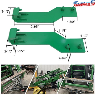 Tractor Loader Quick Tach Weld On Mounting Brackets For John Deere Steel Durable - Image 1 of 4