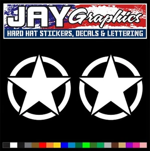 (2) 5-inch Invasion Stars Stickers Decals Graphics \ Any Color Fits Any Vehicle - Picture 1 of 1