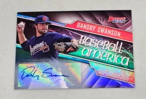 Dansby Swanson Rookie Braves Autogramm 44/50 2016 Bowman's Best Baseball America - Bild 1 von 2