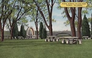 Pueblo, Colorado, CO, Mineral Palace Park, Linen Vintage Postcard b6355