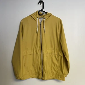 Chaqueta original resistente a la intemperie vintage rompevientos/lluvia amarilla con capucha para hombre grande L - Imagen 1 de 10