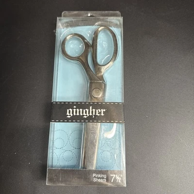 "Tijeras rosadoras Gingher 7,5"" NUEVAS tijeras hojas diente de sierra 7 1/2 pulgadas en zigzag" Foto 1 de 2