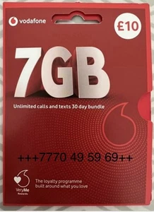 Vodafone GOLD VIP BUSINESS EASY MOBILE PHONE NUMBER SIM CARD - Photo 1 sur 2