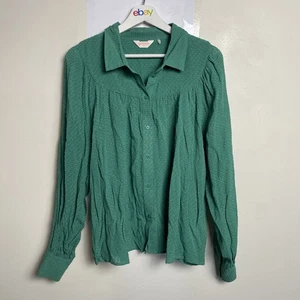 Gorman Top Size 12 Long Sleeve Button Up Viscose Blouse - Bild 1 von 8