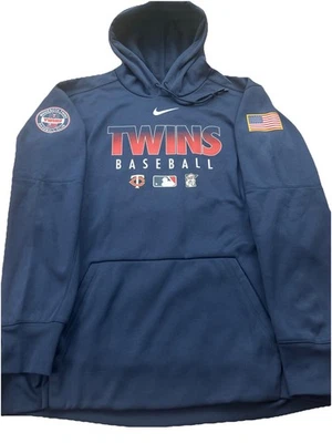 Nike Minnesota Twins Baseball Team Issue Hoodie Sweatshirt. Mens XL. Blue. - Image 1 of 4