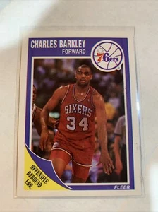 CHARLES BARKLEY 1989-90 FLEER #113 HOFer SIXERS - Picture 1 of 2
