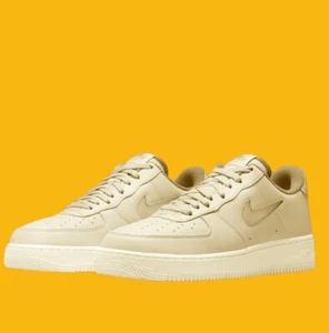 Nike Air Force 1 '07 Low Men 10 Sneakers Bone Pale Vanilla DC8894-001 white grey - Picture 1 of 5