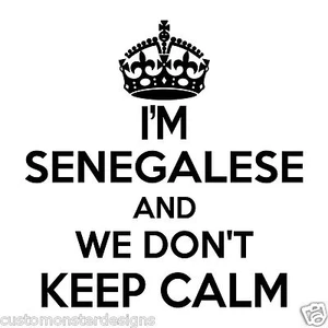 Pegatina de pared senegalesa... 20 pulgadas de alto We Don't Keep Calm vinilo arte de pared - Imagen 1 de 2