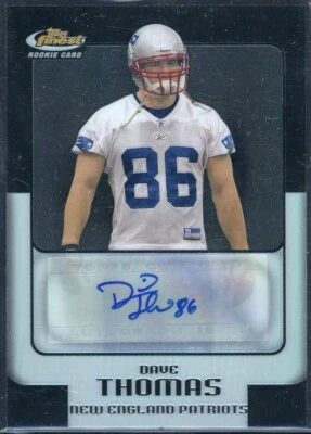 2006 Topps Finest Black Refractor DAVE THOMAS #169 Rookie Auto /99 Patriots - Image 1 of 2