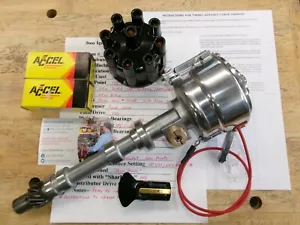 Accel Dual Point Tach Drive Distributor Chevy Big Small NEW Points Rotor & Cap - Picture 1 of 24