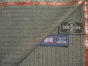John Foster SUPER 130’s WOOL WITH CASHMERE SUITING FABRIC -MADE IN ENGLAND-3.4 m - Picture 1 of 12