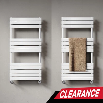 ELEGANT Towel Rail Radiator Bathroom Heater White Designer Flat Panel Towel Warmer Rads