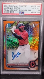 PSA 10 JAISON CHOURIO GEM 10 MINT RC /25 Auto ROOKIE 2022 1st Chrome - Picture 1 of 2