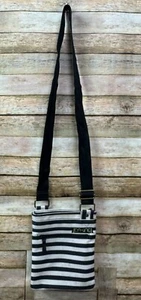 Dakine Striped Crossbody Bag Canvas- Black and White Small Travel Bag - Picture 1 of 10