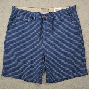 NEW Falls Creek Flat Front Shorts Mens 40 BLUE COTTON Outdoor DRAWSTRING NWT - Picture 1 of 17