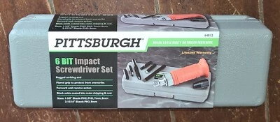 PITTSBURGH 6 Bit Impact Screwdriver Set w/Organized Storage Case #64812 - Image 1 of 3
