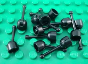 Lego Menge 12 schwarze Basis Antennen mit schwarzen Hebeln - Bild 1 von 1