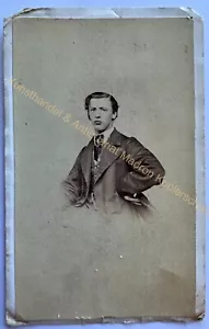 orig. CDV Foto Fotografie Bild alt Herr Mann Mode um 1860 - Bild 1 von 2