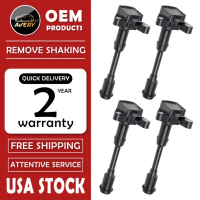 Upgrade 4PCS Ignition Coil For Ford Escape Fiesta Fusion 2013-2016 1.6L I4 UF674 - Изображение 1 из 4