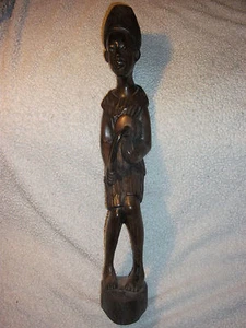 Vintage Wood African Statue about 23in by 4in by 5in - Picture 1 of 10