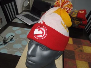 PARA HOMBRES ATLANTA HAWKS RETRO Mitchell & Ness Invierno GORRO PINTURA SALPICADURAS NUEVO CON ETIQUETAS - Imagen 1 de 3