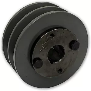 POLEA MOTOR ELÉCTRICO HIERRO FUNDIDO 3,35" DOS RANURAS PARA CINTURONES B, BX, 5L - Imagen 1 de 6