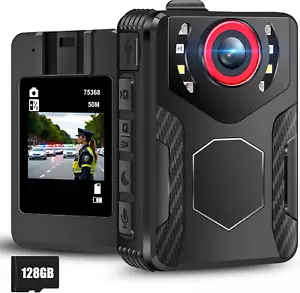 Body Camera with Audio and Video Recording: 1080P FHD Body Cam with IR Night Vis - Picture 1 of 8