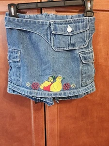 Disney Winnie the Pooh Girls 8 Denim Skort shorts - Picture 1 of 6