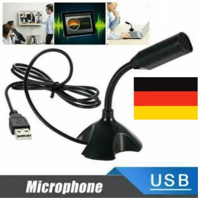 MARKENLOS USB Mikrofon für PC und Laptop Kondensator Standmikrofon 360 ° Studio Gaming-DE