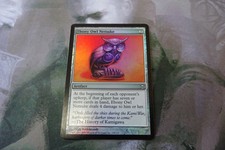 MTG - 1 x FOIL Ebony Owl Netsuke - Saviors of Kamigawa - EX/NM Condition