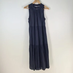 Country Road dress womens 10 fit flare navy blue midi sleeveless 113152 - Picture 1 of 10