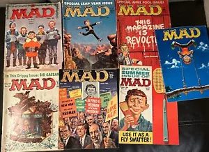Vintage MAD MAGAZINE Year 1960 Lot of 7 Good Condition - Picture 1 of 8