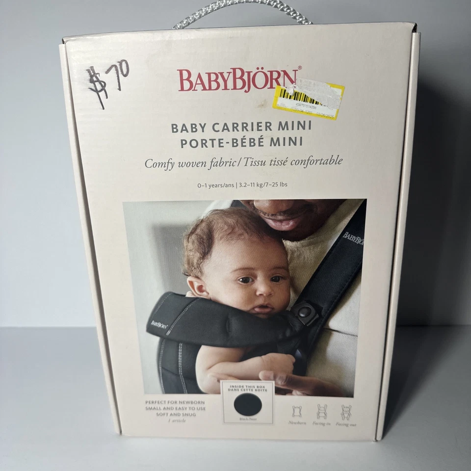 BabyBjörn 021056US Baby Carrier Mini 7-10 lbs - Black