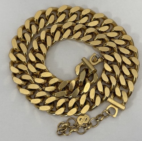 Collana Christian Dior Mega Statement collier placcato oro L 48 cm L 11 mm