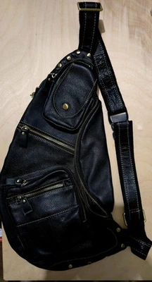 Baosha XB-09 Stylish Genuine Leather Men's Shoulder Sling Backpack Cross Body... - Image 1 of 4