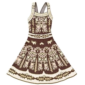 M Missoni | Jacquard Knit Dress with Gold Metallic Embroidery Size EU 40/ US 4 - Picture 1 of 18