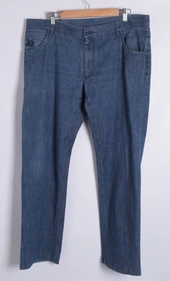 Pantalones de mezclilla ZILLI para hombre azul oscuro de algodón lisos rectos informales talla IT 52 L Foto 1 de 4
