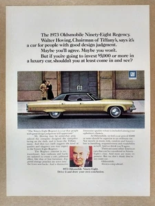 Oldsmobile 98 Regency 1973 sedán en Tiffany & Co foto anuncio impreso vintage - Imagen 1 de 1