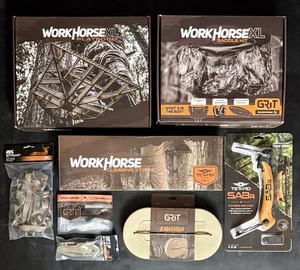 Tethrd Grit Realtree Saddle XL Workhorse Sticks XL Platform Combo Package New - Picture 1 of 2