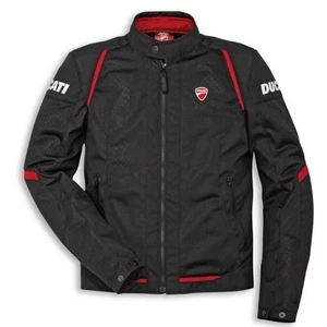 Giacca moto da uomo estiva in tessuto Ducati Tex Flow C4+ nera 98107247 - Picture 1 of 3