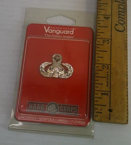 Vanguard AIR FORCE BADGE CYBERSPACE SUPPORT SENIOR MIDSIZE Pin Medal AF Chrome - Picture 1 of 2