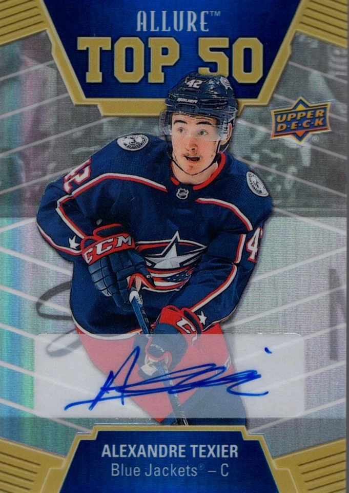2019-20 Upper Deck Allure Top 50 Autographs Blue #T5040 Alexandre Texier D Auto - Image 1 of 2